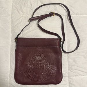 Ralph Lauren Burgundy Cross Body Bag